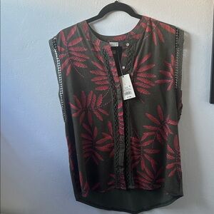a new day Women's Button Down Shirt - Black and Red